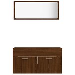 vidaXL Ensemble de meubles de salle de bain 2 Pièces Chêne marron
