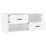 vidaXL Meuble TV Blanc 100x35x40 cm Bois d'ingénierie