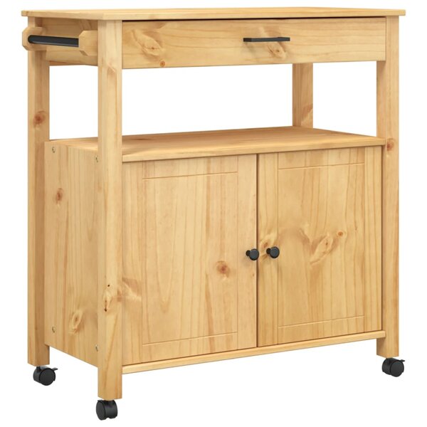 vidaXL Chariot de cuisine MONZA 84x40x90 cm bois massif de pin