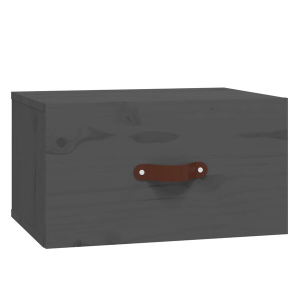 vidaXL Table de chevet murale Gris 40x29 5x22 cm