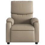 vidaXL Fauteuil de massage inclinable électrique cappuccino similicuir