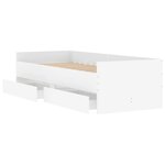 vidaXL Cadre de lit avec tiroirs sans matelas blanc 100x200 cm