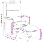 vidaXL Fauteuil de massage inclinable et repose-pieds gris foncé tissu