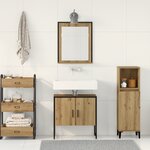 vidaXL Ensemble de meubles de salle de bain 2 pièces en chêne artisan en bois d'ingénierie