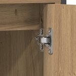 vidaXL Ensemble de meubles de salle de bain 3 pièces en chêne artisan  en bois d'ingénierie