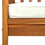 vidaXL Banc de jardin avec coussin 147 cm Bois d'acacia massif
