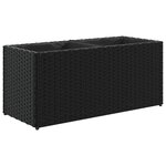 vidaXL Jardinière avec 2 pots noir 72x30x32 cm résine tressée