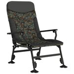 vidaXL Chaise de pêche avec accoudoir pliable camouflage