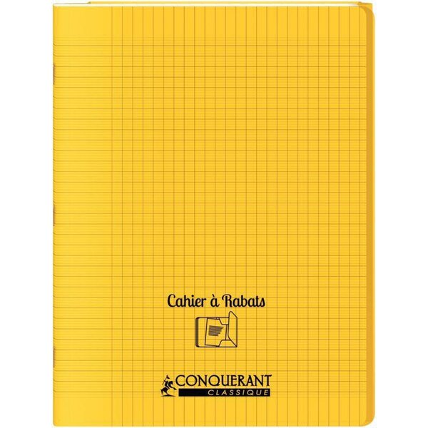 OXFORD C9 Cahier 24x32, 96 pages, 90g, Seyès (grands carreaux) couverture polypropylène avec rabat