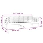 vidaXL Lit de jour sans matelas bois de pin massif 80x200 cm
