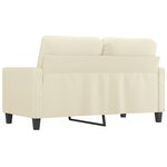vidaXL Canapé à 2 places Crème 120 cm Similicuir