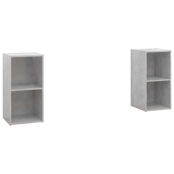 vidaXL Meubles TV 2 Pièces Gris béton 72x35x36 5 cm Bois d'ingénierie