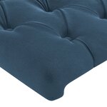 vidaXL Tête de lit avec oreilles Bleu foncé 83x16x118/128 cm Velours