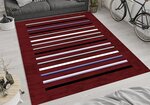 Tapis de salon à rayures 200 x 290 cm - Rouge