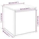 vidaXL Tiroir boîte Chêne marron 40 5x40x40 cm Bois d'ingénierie