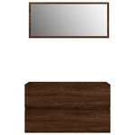 vidaXL Ensemble de meubles de salle de bain 2 Pièces Chêne marron