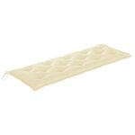 vidaXL Banc de jardin 3 places avec coussin 150 cm Bois d'eucalyptus