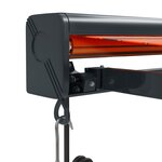 vidaXL Auvent rétractable orange et marron 3x2 5 m tissu et aluminium