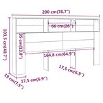 vidaXL Armoire de tête de lit Sonoma gris 200x19x103 5 cm