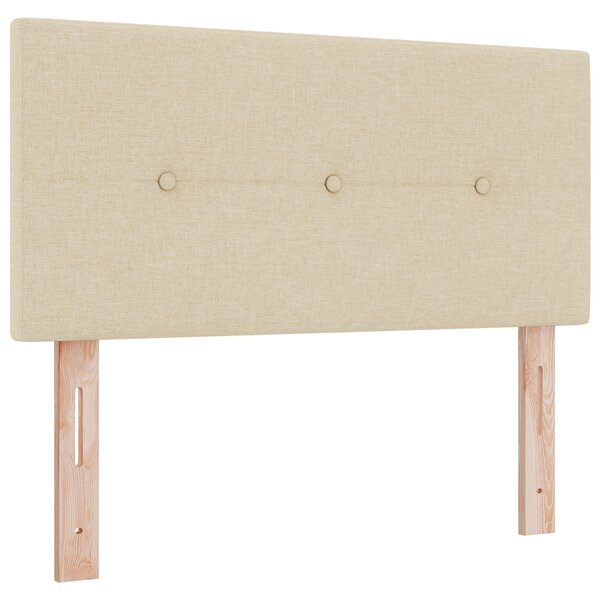 vidaXL Tête de lit capitonnée crème 80 cm en tissu