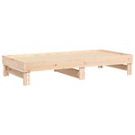 vidaXL Lit coulissant 2x(75x190) cm Bois de pin massif