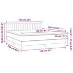vidaXL Sommier à lattes de lit avec matelas Marron foncé 160x200 cm