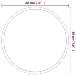 vidaXL Miroir mural Argenté Ø 20 cm Rond
