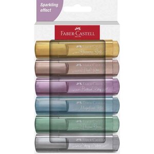 Surligneur TEXTLINER 46 METALLIC  étui de 6 FABER-CASTELL