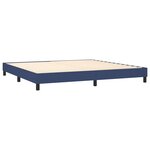 vidaXL Sommier à lattes de lit avec matelas Bleu 200x200 cm Tissu