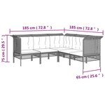 Salon de jardin meuble d'extérieur ensemble de mobilier 13 pièces avec coussins gris résine tressée 02_0015741