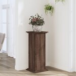 vidaXL Support pour plantes chêne marron 33x33x80 cm bois d'ingénierie
