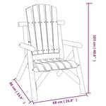 vidaXL Chaise de jardin 68x86x103 cm bois massif d'épicéa