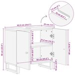 vidaXL Meuble d'évier 62x33x58 cm bois de récupération et d'ingénierie