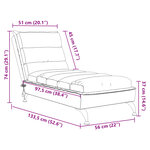 vidaXL Chaise longue de massage avec coussins gris foncé tissu