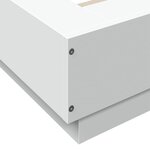 vidaXL Cadre de lit blanc 180x200 cm bois d'ingénierie