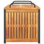 vidaXL Boîte à coussins d'extérieur bois d'acacia solide et acier
