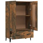 vidaXL Buffet haut Chêne fumé 70x31x115 cm Bois d'ingénierie