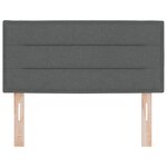 Tête de lit design Lines gris foncé 90 cm en tissu