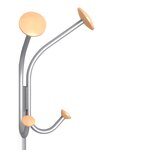 Portemanteau Stily  - 8 patères - Métal/bois