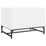 vidaXL Table basse avec portes en verre blanc 68 5x50x50 cm