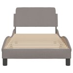 vidaXL Cadre de lit avec tête de lit sans matelas taupe 80x200cm tissu