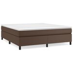 vidaXL Cadre de lit Marron 180x200 cm Similicuir