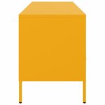 vidaXL Meuble TV jaune moutarde 100 5x39x50 5 cm acier laminé à froid