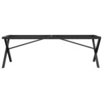 vidaXL Pieds de table basse cadre en X 140x30x43 cm acier