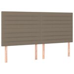 vidaXL Sommier à lattes de lit avec matelas Taupe 180x200 cm Tissu
