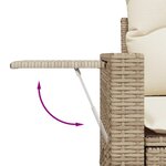 vidaXL Salon de jardin avec coussins 13 Pièces beige résine tressée