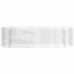 vidaXL Lit surélevé à gabion Fer galvanisé 400x100x100 cm