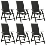 vidaXL Ensemble à manger de jardin 7 Pièces aluminium anthracite
