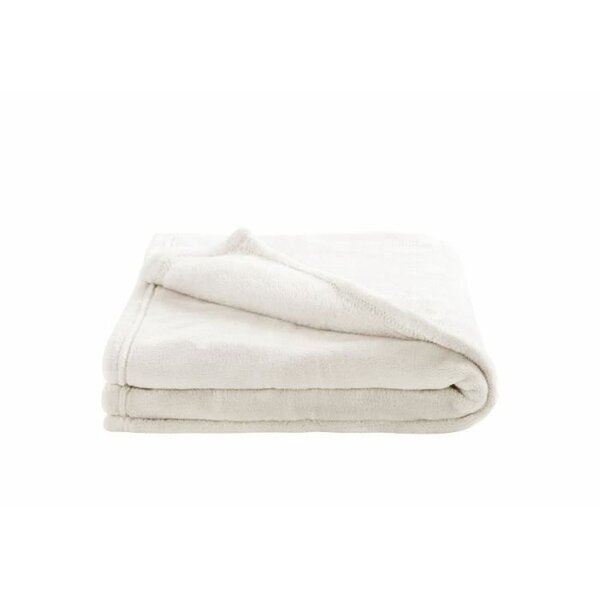 Couverture Microdoux - Microfibre 100  polyester - Blanc - 75 x 100 cm