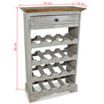 vidaXL Casier à bouteilles Bois massif de récupération 55 x 23 x 85 cm